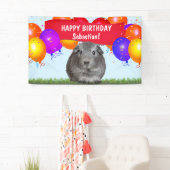Banderoles Fun Custom Joyeux Balloons d'anniversaire Gris Gui (En situation)