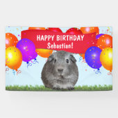 Banderoles Fun Custom Joyeux Balloons d'anniversaire Gris Gui (Horizontal)