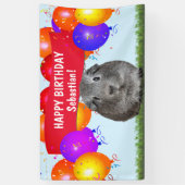 Banderoles Fun Custom Joyeux Balloons d'anniversaire Gris Gui (Vertical)