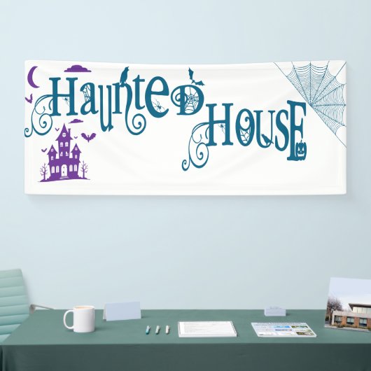 Banderoles Fun Halloween Maison hantée (Salon professionnel)