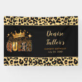 Banderoles Fun Leopard Birthday Queen Sixty Birthday (Horizontal)