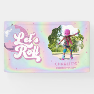 Banderoles Fun Roll Fun Retro Roller Skating Girls Anniversai