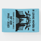 Banderoles Funérailles de pêche en mémoire (Horizontal)