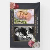 Banderoles Funérailles Florale 2 Photo Célébration De La Vie (Verticale)