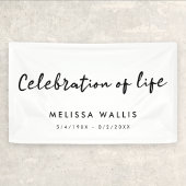 Banderoles Funérailles minimalistes | Célébration moderne de 