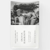 Banderoles Funérailles minimalistes | Célébration moderne de  (Vertical)