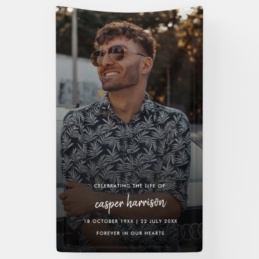 Banderoles Funérailles modernes | Célébration de la vie verti (Vertical)