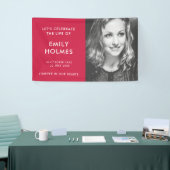 Banderoles Funérailles modernes | Célébration rose de la vie (Salon professionnel)