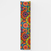 Banderoles Funky Retro couleur Motif Mandala (Vertical)