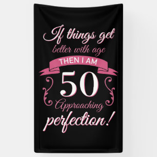 Banderoles Funny 50e anniversaire 'Perfection'