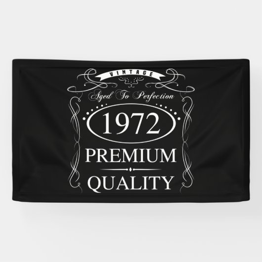 Banderoles Funny 50e anniversaire Vintage 1972 (Horizontal)