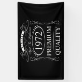 Banderoles Funny 50e anniversaire Vintage 1972 (Vertical)