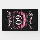 Banderoles Funny 60e anniversaire 'Perfection' (Horizontal)