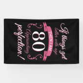 Banderoles Funny 80e anniversaire 'Perfection' (Horizontal)