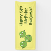 Banderoles Funny Brussels sprouts légumes caricature (Vertical)