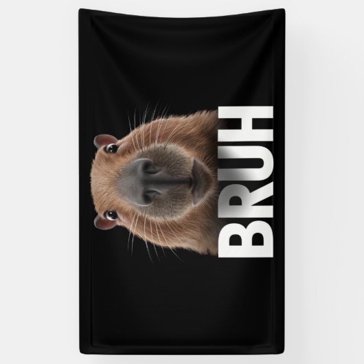 Banderoles Funny Capybara Bruh (Vertical)