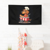 Banderoles Funny Dachshund Chien Hotdog Sandwich Weenie Sauci (En situation)