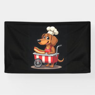 Banderoles Funny Dachshund Chien Hotdog Sandwich Weenie Sauci