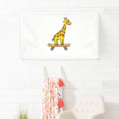 Banderoles Funny Giraffe Lover Giraffe Skateboard (En situation)