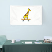 Banderoles Funny Giraffe Lover Giraffe Skateboard (Salon professionnel)