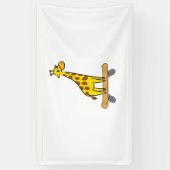 Banderoles Funny Giraffe Lover Giraffe Skateboard (Vertical)