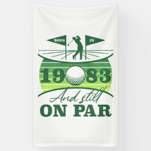 Banderoles Funny Golfer 40e anniversaire 1983