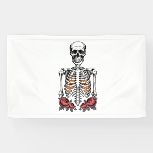 Banderoles Funny Skeleton Citrouille Fall (Horizontal)