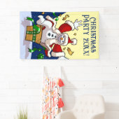 Banderoles Funny Snowman Santa Christmas Party Add The Year (En situation)