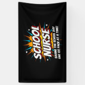 Banderoles Funny Superhero École infirmière appréciation (Vertical)