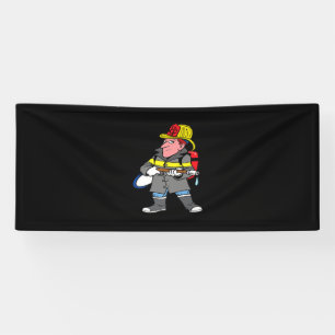Banderoles Futur Pompier Hose Veste et Secourt casque