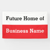 Banderoles Futur Siège de Nom d'Entreprise Noir Blanc et Roug (Horizontal)
