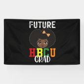 Banderoles Future diplômée d'une université noire Graduation (Horizontal)