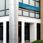 Banderoles Futurescape : Classe 2024 Graduat bleu et jaune (Bâtiment extérieur)