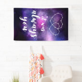 Banderoles Galaxie Céleste Mariage C'Était Toujours Vous Bann (En situation)