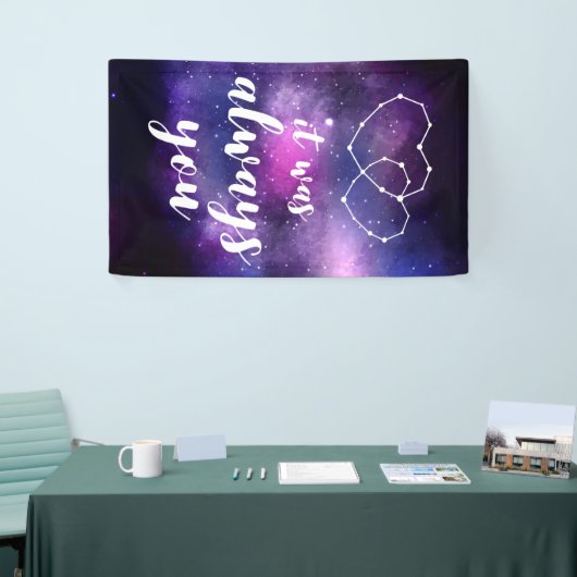 Banderoles Galaxie Céleste Mariage C'Était Toujours Vous Bann (Salon professionnel)