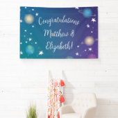 Banderoles Galaxie du Baby shower spatial (Insitu)