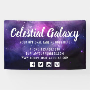 Banderoles Galaxy Space Stars Ultra Violet Violet Nebula