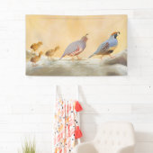 Banderoles Gambrel's Quail Painting Original Bird Art (En situation)