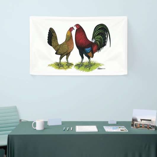 Banderoles Gamefowl Pair (Salon professionnel)