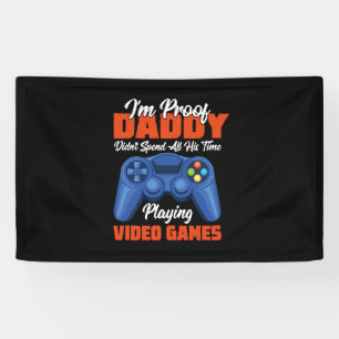 Banderoles Gamer Art Daddy Heure de la lecture de jeux vidéo