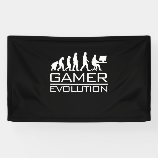 Banderoles Gamer Gift | Évolution des gamers (Horizontal)