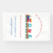 Banderoles Garçon 1er Anniversaire Train Chugga Chugga Choo C (Horizontal)