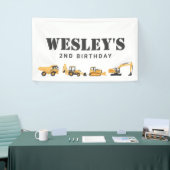 Banderoles Garçon Anniversaire Véhicules de Construction (Salon professionnel)