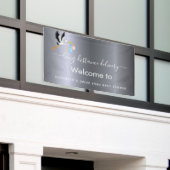 Banderoles Garçon argent mignon lecteur de cigogne à travers (Bâtiment extérieur)