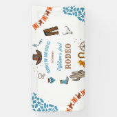 Banderoles garçon Arrondi Premier Rodéo 1ère fête Anniversair (Verticale)