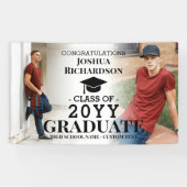 Banderoles Garçon Lycée Diplôme Custom 2 Photo (Horizontal)