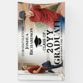 Banderoles Garçon Lycée Diplôme Custom 2 Photo (Vertical)