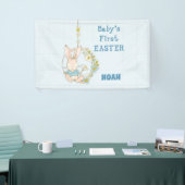 Banderoles Garçon premier lapin de Pâques sur le coupage de f (Salon professionnel)