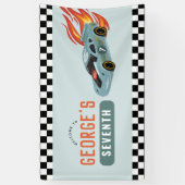 Banderoles Garçons Cool Racing Anniversaire de enfant de voit (Vertical)