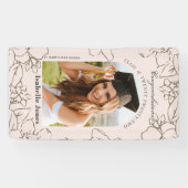 Banderoles Gardenia rose Arc floral (Horizontal)